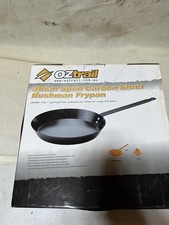 Oz Trail 38cm Spun carbon Steel bushman Frying Pan
