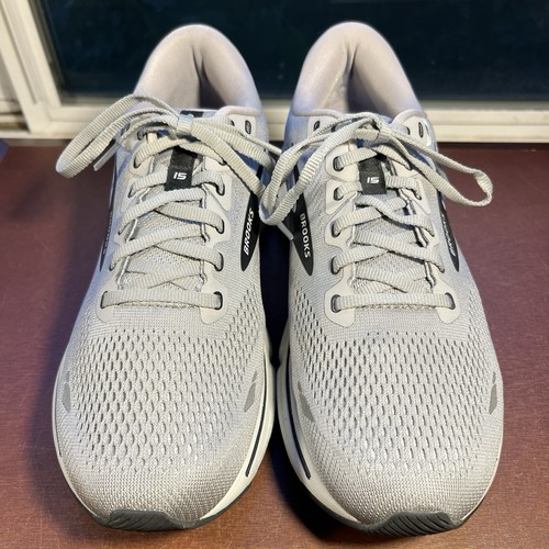 Brooks Ghost 15 Men's Sz 10EE Sneakers Shoes Grey & Black 1103932E098 No Insoles - Picture 4 of 16