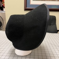 Repro 1830s-style 19th Century Women's Blank Black Fabric Bonnet, re-enactment