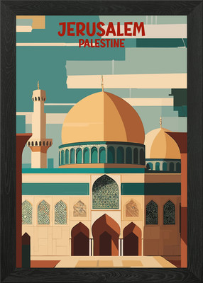 Al Quds Jerusalem Poster Gerahmt Wandbild Poster Leinwanddruck Bild
