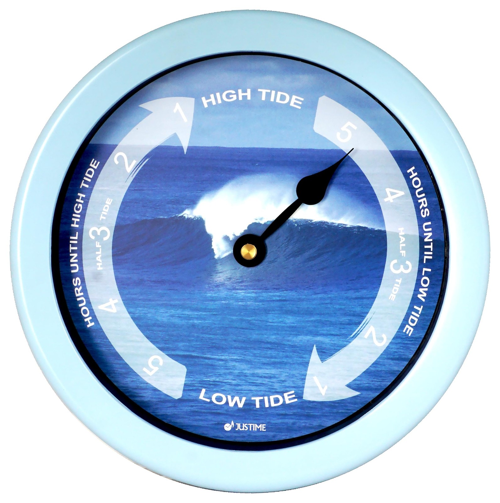 8.5 Inch Atlantic Tide Clock for East Coast, High Tide Low T