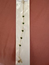 Emerald Heart Stone Bracelet 