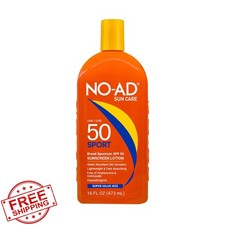 NO-AD SPF 50 Sport Sunscreen Lotion Hypoallergenic 16oz 2.19 per gallon
