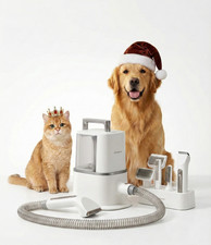 Pet Grooming Vacuum Kit 2.5L Dog Hair Suction Low Noise Rechargeable Clippers