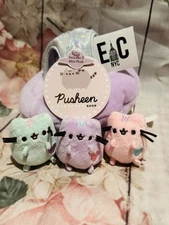 Pastel Pusheen UFO Plush Set (Green, Purple & Pink) From 2021 New with Tags Rare