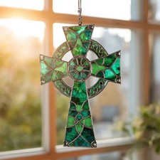 Irish Celtic Cross Decor ACRYLIC Suncatcher, Irish cross, Irish Ireland