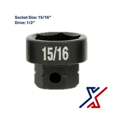 15/16"mm. x 1/2" Drive Nano Socket / Stuby Socket by X1 Tools