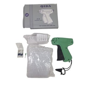 QIDA SF-5S Clothes Tagging Gun Kit with 5 Needles Barbs and Price Tags Green