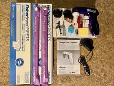 OMEGA PIPETTOR PLUS WITH EXTRAS AND 45 FISHERBRAND PIPETS BUNDLE