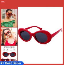 Retro Oval Sunglasses UV400 Protection for Women Men Unisex Clout Goggles White