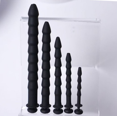 #ad 5PCS Silicone Urethral Sounds Set Hollow Dilator Penis Stretching Plug SM Male $21.68