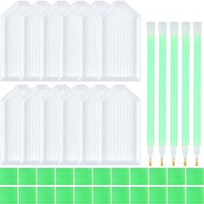 39PCS 5D Diamond Art Painting Tools and 7.1 x 5.3 inches, WHITEGREEN