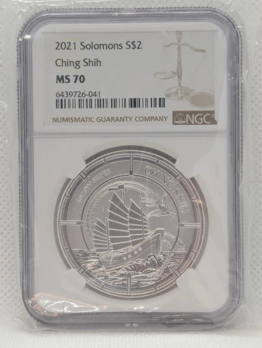 2021 Solomon Islands Pirate Queens Ching Shih 1oz Silver Coin NGC MS 70
