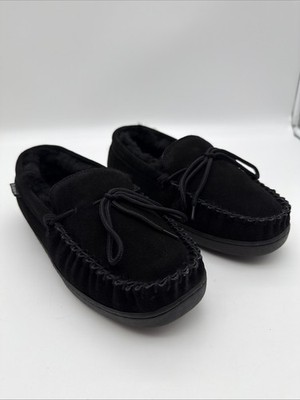 Bearpaw Moc II Men's Black Moccasin Slipper Size 11   New No Box
