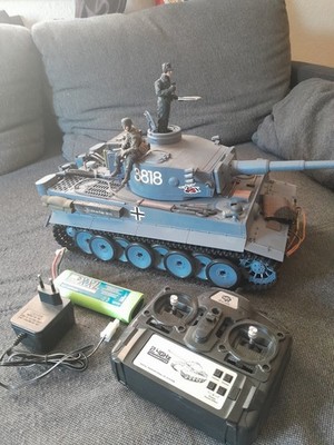 Heng Long RC Panzer Tiger I, 1:16, Grau, Ferngesteuert,Originalverpackung