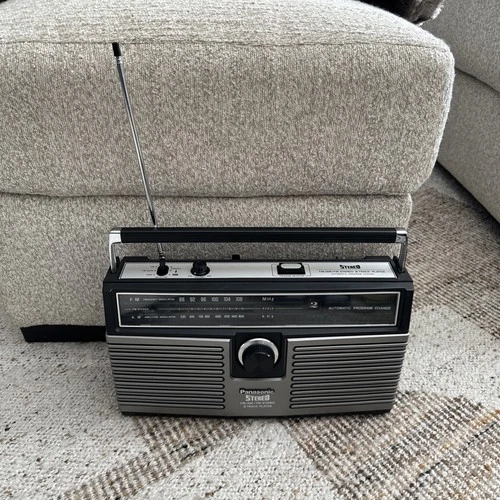 PANASONIC RS-836A Vintage Stereo 8 Track Tape Player AM-FM Boombox RADIO WORKS
