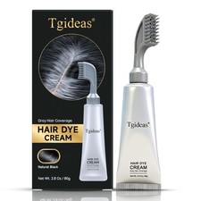 Tgideas Hair Dye Cream Comb with Natural Plant Extract, Root Touch Up Hair Co...
