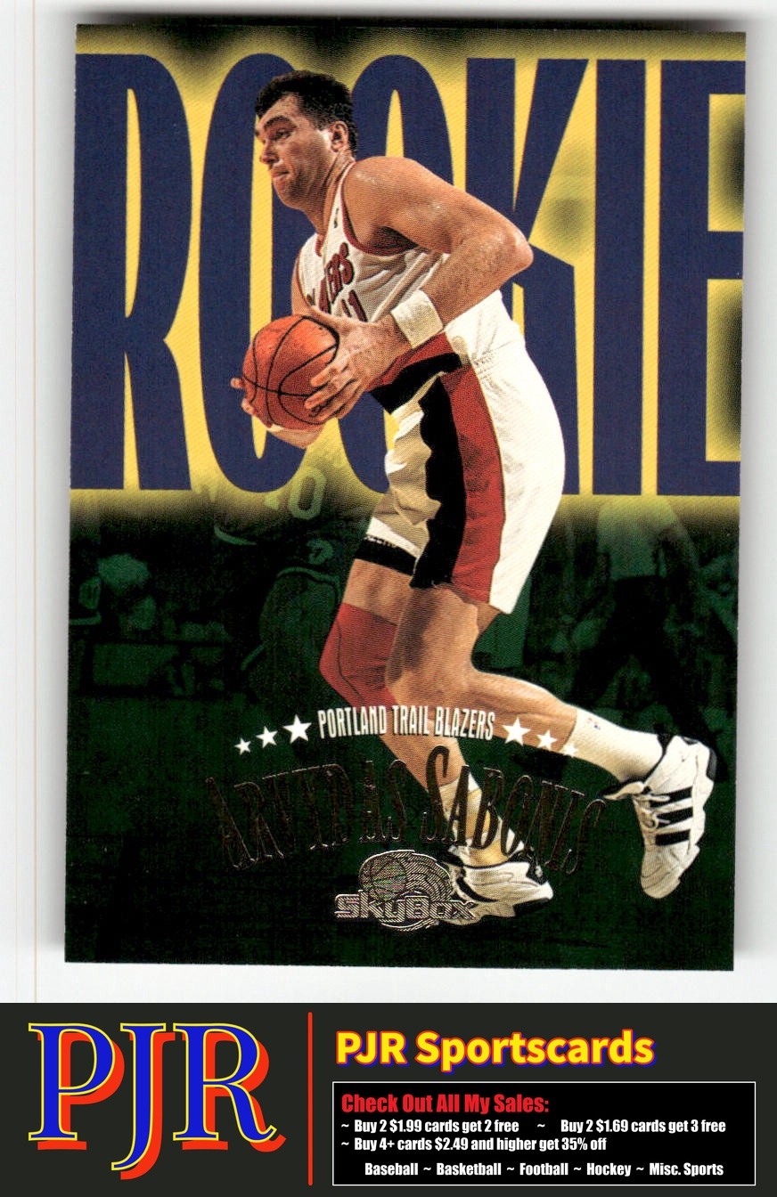 Arvydas Sabonis 1995-96 SkyBox Premium #239 Portland Trail Blazers Rookie