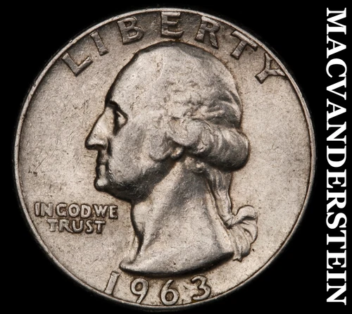 1963 Washington Quarter- Silver- Scarce Better Date No Reserve #J2534