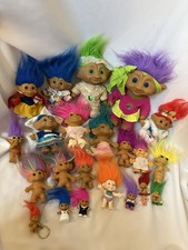 VINTAGE RUSS Toy Troll Dolls LOT With Case
