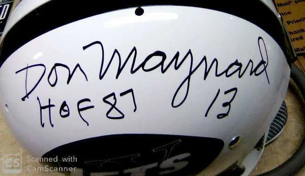 DON MAYNARD SIGNED F/S NEW YORK JETS "TK" 1 BAR HELMET #13 PSA DNA - Image 2 of 3
