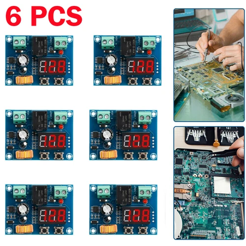 6Pcs 12V-36V Battery Low Voltage cut off On Switch Controller Protection Module - product listing photo