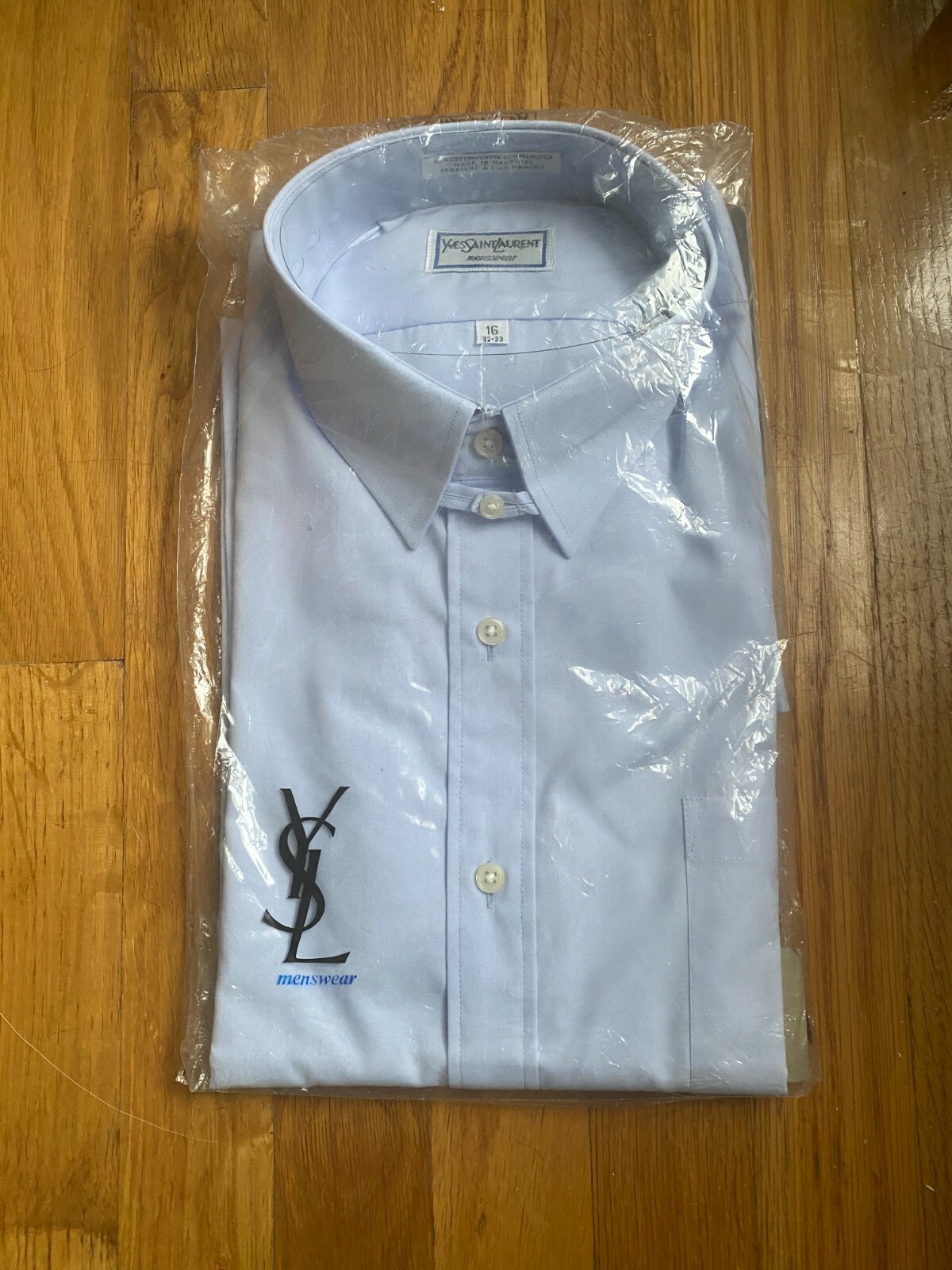 RARA camicia elegante uomo Yves Saint Laurent vintage anni 80 Tg 16 (32 33) Italia YSL