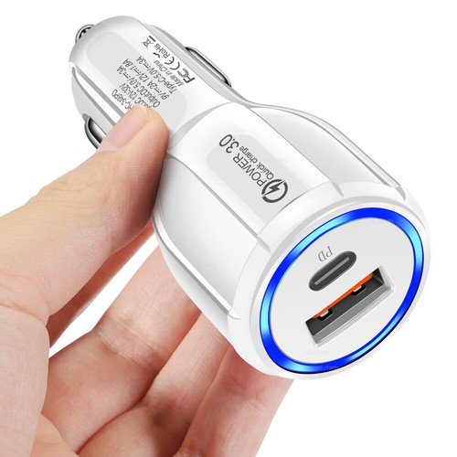 Car Charger For iPhone 13 Pro Max 12 XR XS Fast Charge 18W PD Type C USB Adapter - Picture 10 of 15