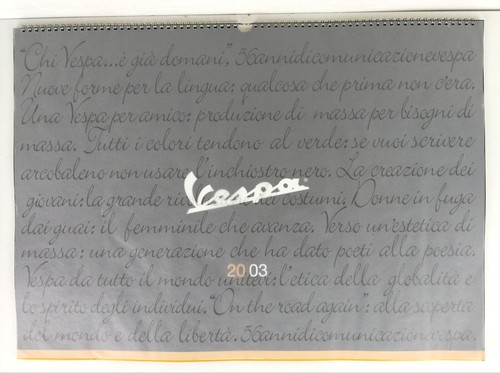 VESPA CALENDARIO 2003 - CALENDARIO PIAGGIO - ORIGINALE 60X43 CM - Picture 2 of 3