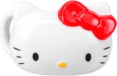 Offizielle Hello Kitty 3D Keramik Tasse Schleife Sanrio Katzenform Tasse 300ml Box beschädigt