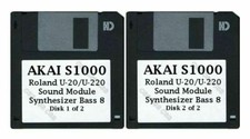 Akai S1000 Floppy Disks Roland U-20/U-220 Sound Module Synthesizer Bass 8