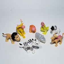 Lot of 8 Gosnell Funny Animals Zoo Anthropomorphic Figures Zebra Lion Ram Gorill