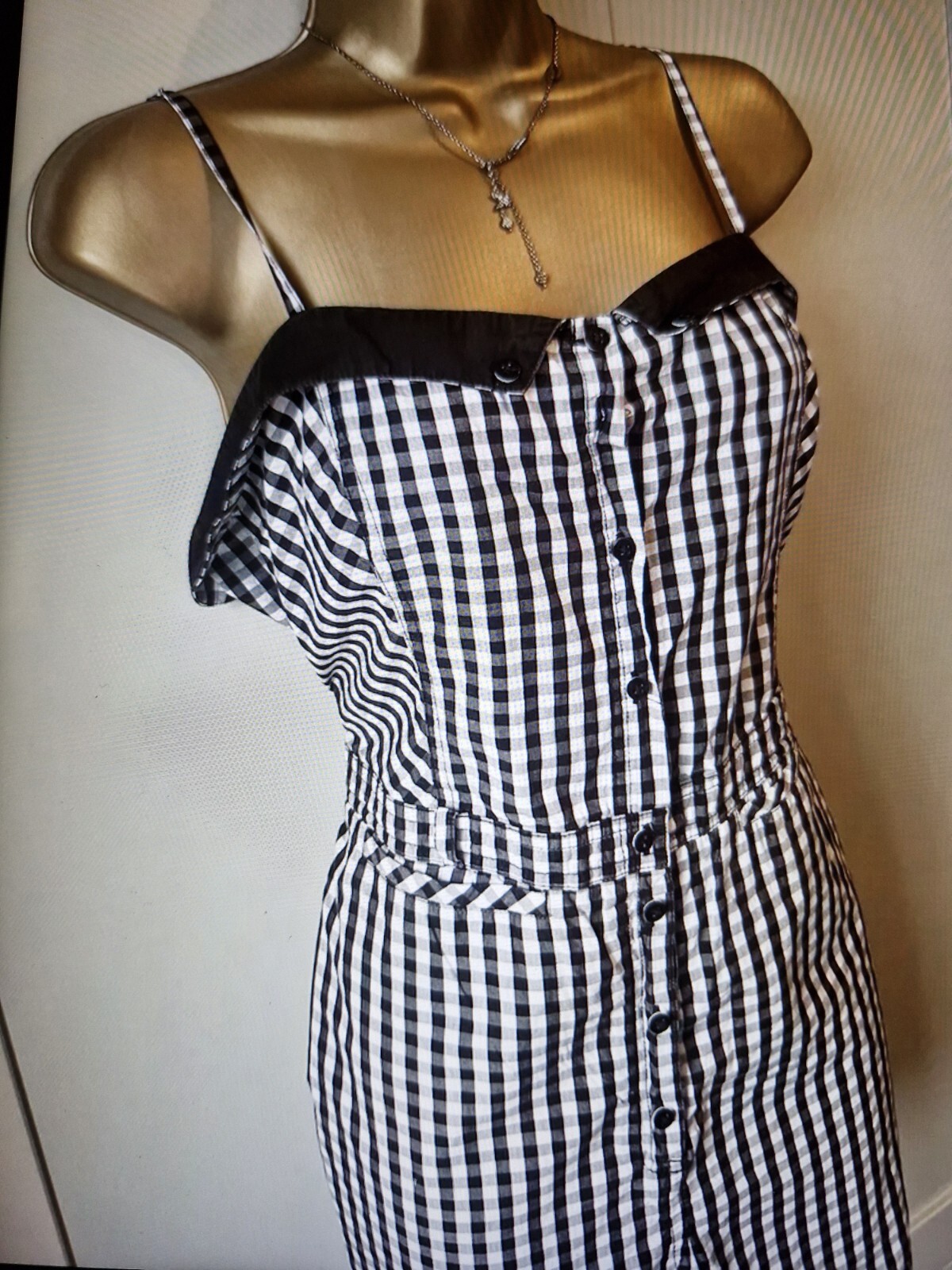 AMY WINEHOUSE FRED PERRY GINGHAM PLAYSUIT SIZE 14 RARE!! image 2