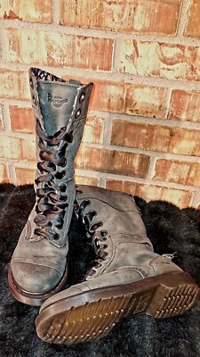 Dr Martens Triumph 1914 Combat Boot Womens 6 Distressed Leather