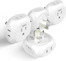 Ceptics Australia, New Zealand, China Travel Adapter USA to Type I, Argentina