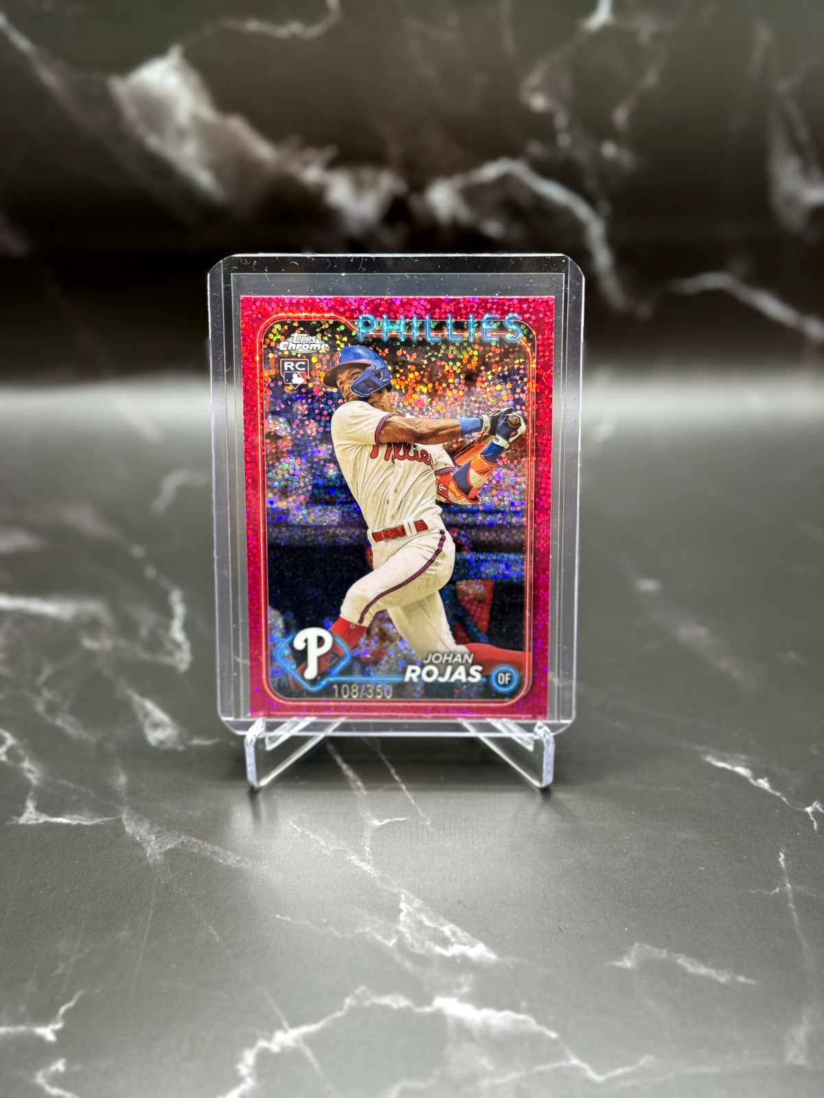 2024 Topps Chrome - #273 Johan Rojas Magenta Speckle Refractor 108/350