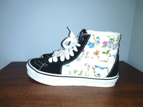 vans multi-color butterfly high tops 
