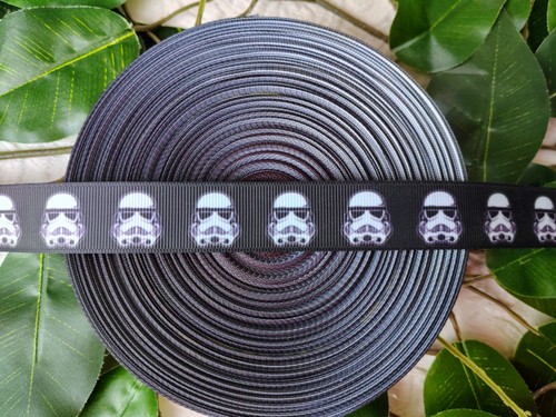 Star Wars 22mm 7/8" 1 Yard Grosgrain 3D Print Ribbon Gift Warp Crafts Hair Bow - Picture 6 of 15