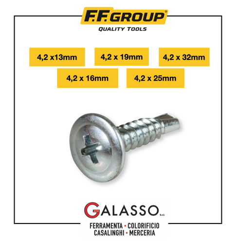 50 Viti Autofilettanti Phillips Testa Piatta 3.9x13mm - Zincate Per Lamiere E Legno - Foto 8