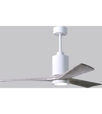 Matthews Fan Company PA3-WH-BW-52 Patricia Indoor Ceiling Fan Gloss White Light