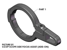 CCOP Rifle Scope Side Focus Lever Assist / Wheel Parallax Fine Adjustment Add-On