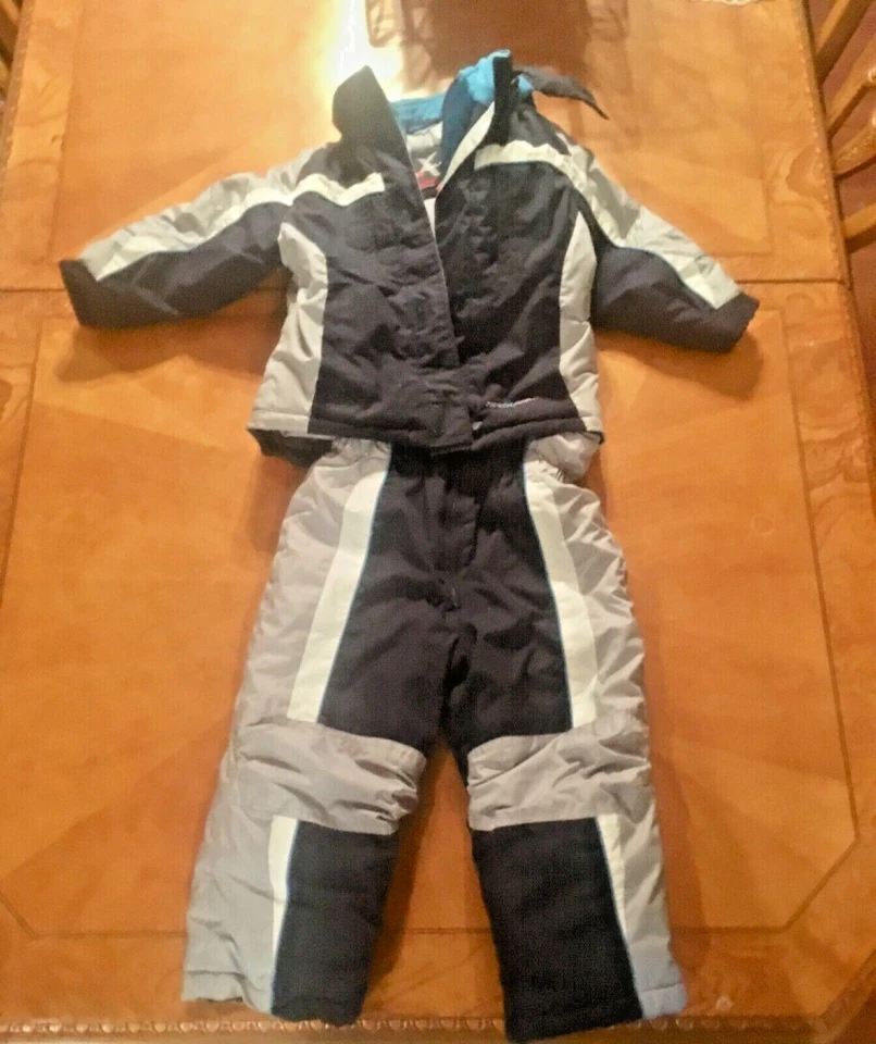 ZEROXPOSURE WINTER JACKET COAT SNOW BIB SNOWSUITE BOYS 4T NAVY BLUE/WHITE/GRAY/T - Image 4 of 4