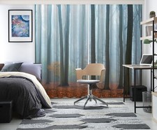 3D Misty Woods O2402 Photo Curtain Printing Fabric Window Eve 2023