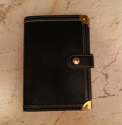 LOUIS VUITTON Agenda Day Planner Cover Suhali Leather Black