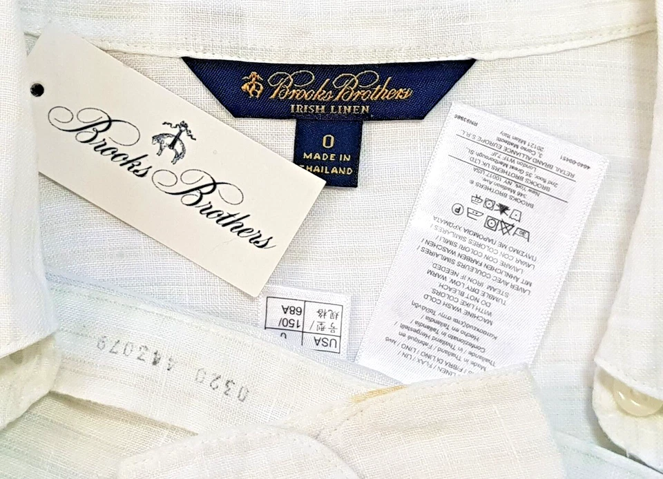 BROOKS BROTHERS женщины белый ирландский льняной L/S вечернее платье рубашка - S - £99 - Изображение 3 из 4