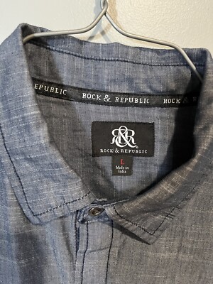 rock and republic dress shirts Rock & Republic NWT Long Sleeve Button Down Dress Shirt Mens Small
