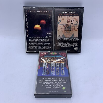 John Lennon: Walls & Bridges, Ringo Starr, McCartney Venus & Mars Cassette Tapes
