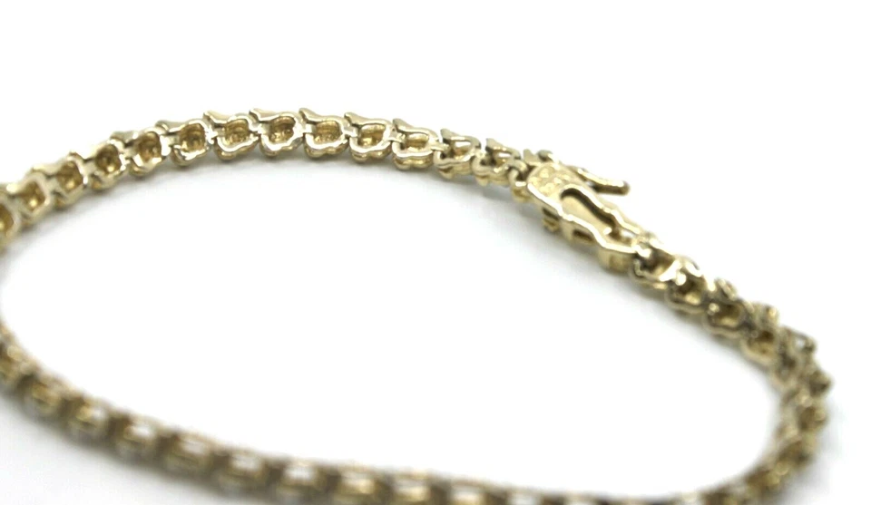 Pulseira de tênis S Link com diamante em prata esterlina 7,45 pol. - Imagem 4 de 4