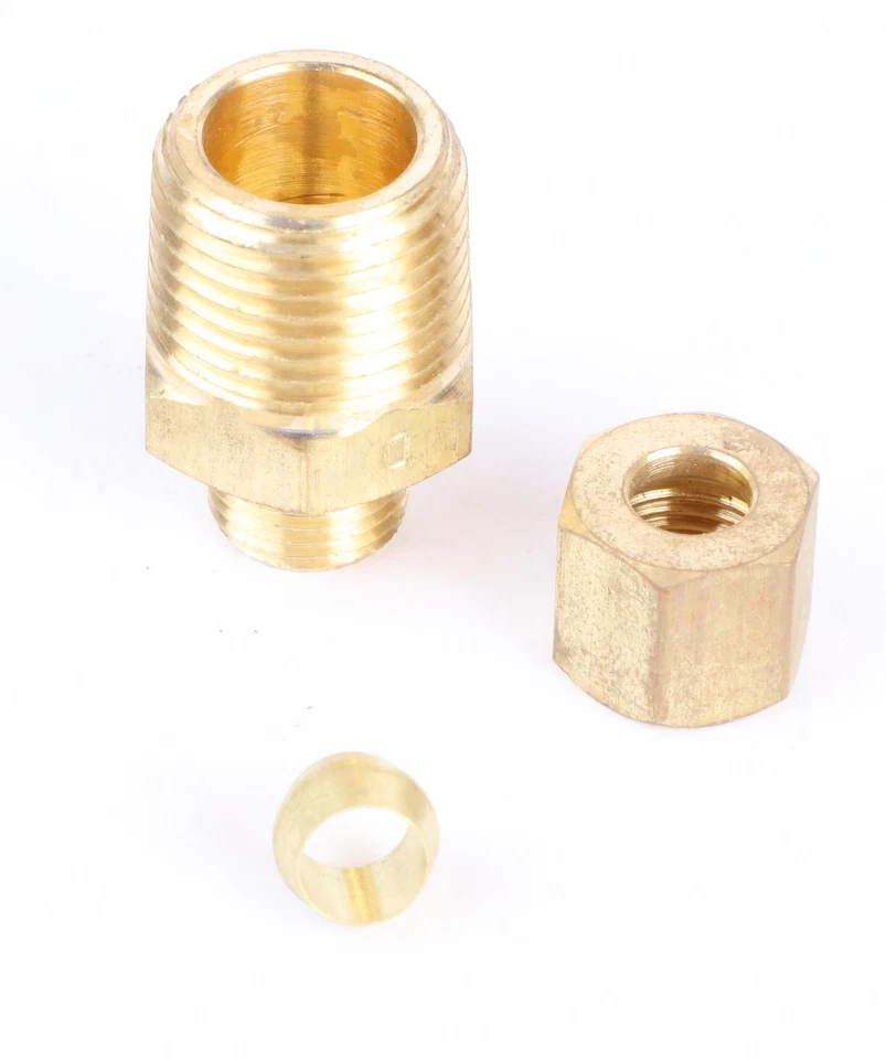 Brass Fairview Straight Tube Fitting, 1/4" Tube OD x 3/8" Male NPT - Image 4 of 4