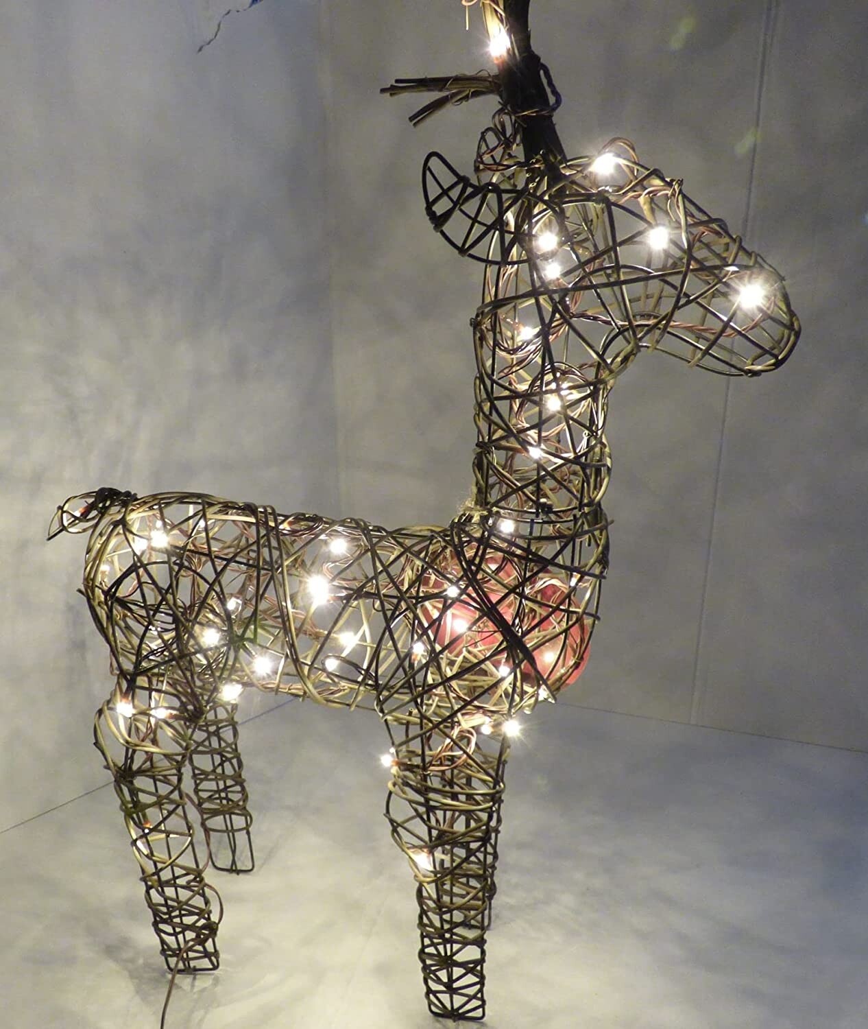 Outdoor Wicker Reindeer Christmas Decoration Warm White Lights 83cm 8718533363920 eBay